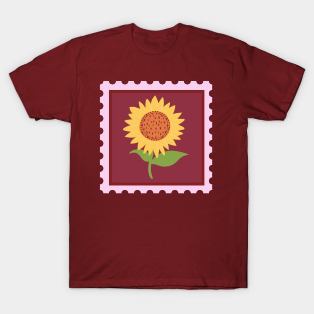 Framed sunflower design T-Shirt by Padme Art Designs